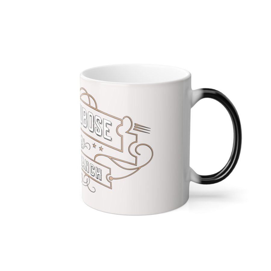 Color-changing mug showing the Scott DuBose and The 101 Ranch logo